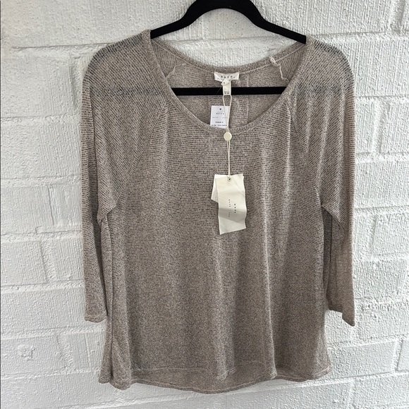 Soft Joie Tops - Soft Joie Beige Knit Stretch Flax Top